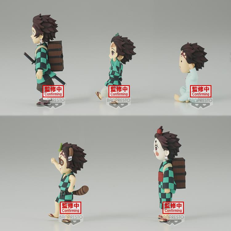 Demon Slayer: Kimetsu no Yaiba World Collectable Figure &quot;Tanjiro Kamado&quot; Collection-Complete Set of 5-Bandai-Ace Cards &amp; Collectibles