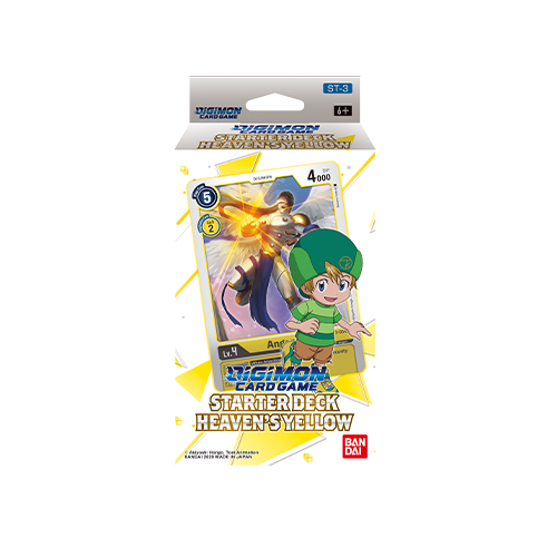 Digimon Card Game Starter Deck - [Gaia Red ST-1 / Cocytus Blue ST-2 / Heaven&#39;s Yellow ST-3 / Giga Green ST-4 / Mugen Black ST-5 / Venom Violet ST-6] (Japanese)-Heaven&#39;s Yellow ST-3-Bandai-Ace Cards &amp; Collectibles