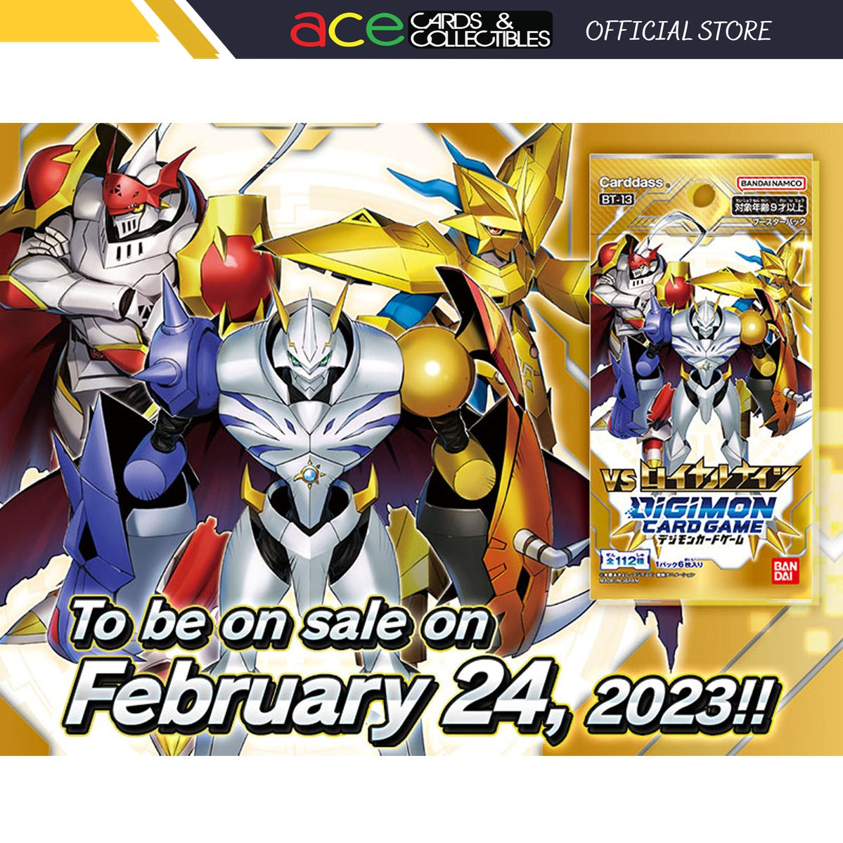 Digimon Card Game "Versus Royal Knights" Ver.13 Booster [BT-13] (Japanese)-Carton Box (12boxes)-Bandai-Ace Cards & Collectibles