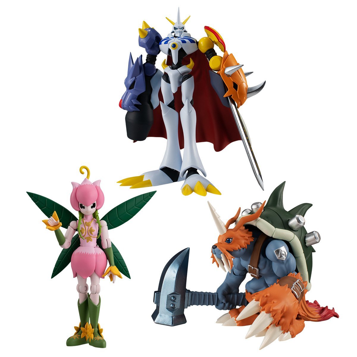 Digimon Shodo Ver. 3-Complete of 3 types (Omegamon, Lilymon & Zudomon)-Bandai-Ace Cards & Collectibles