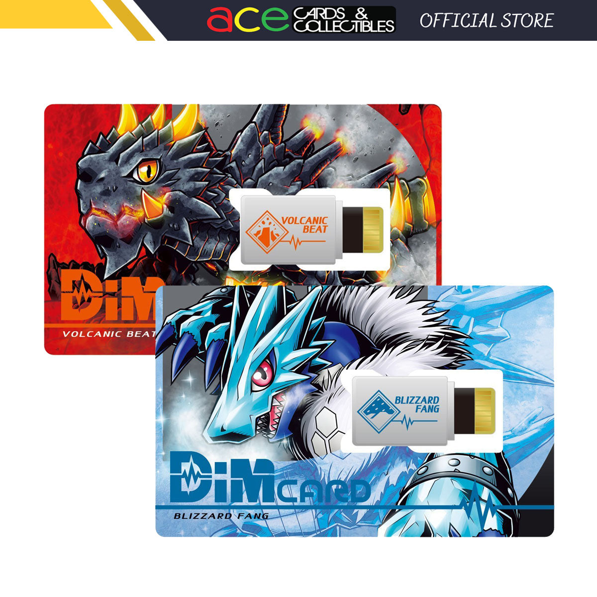 Digimon Vital Breath Digital Monster -Dim Card Set Vol.1 Volcanic Beat &amp; Blizzard Fang-Bandai-Ace Cards &amp; Collectibles