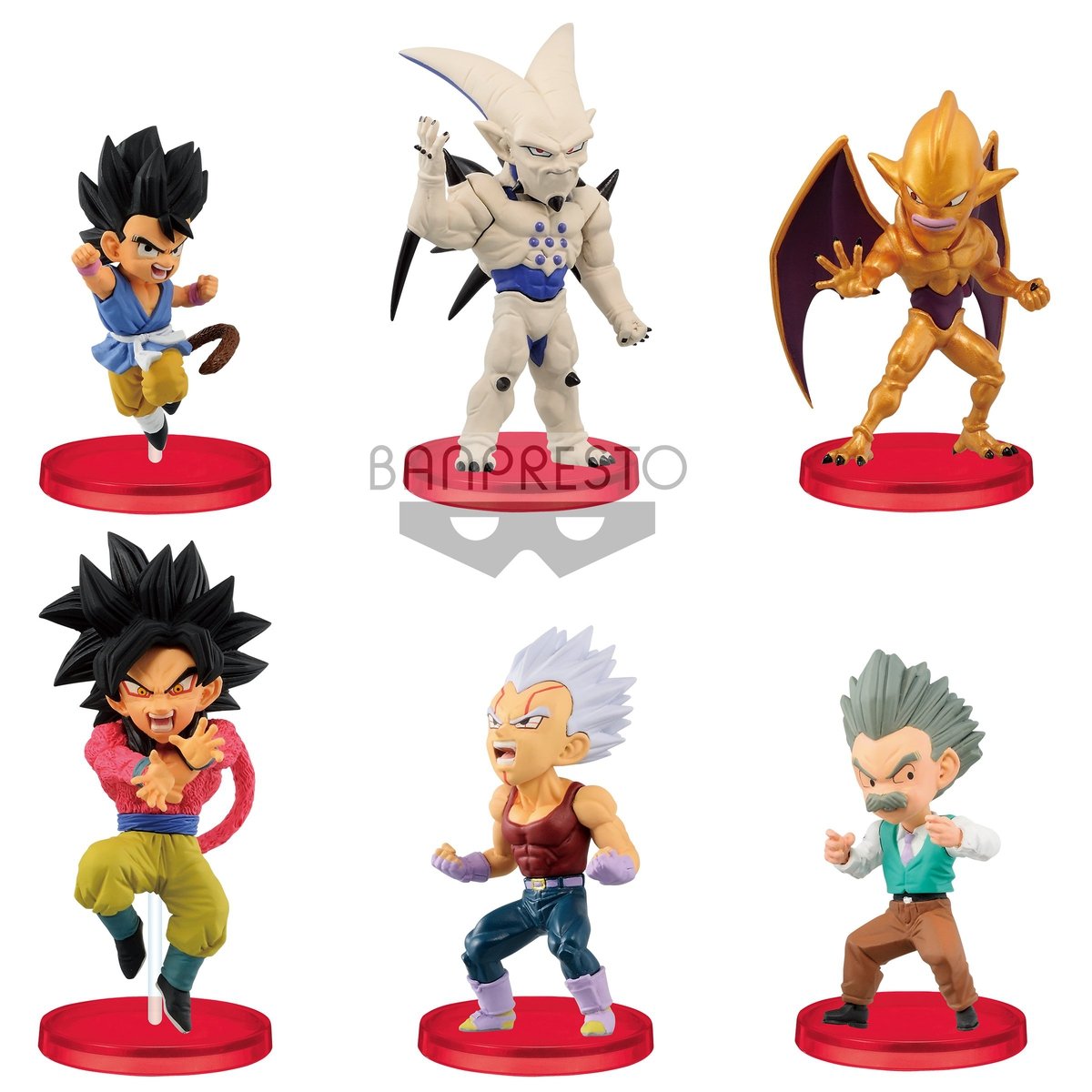 Dragon Ball GT World Collectable Figure Vol. 4-Complete Set of 6-Bandai-Ace Cards &amp; Collectibles