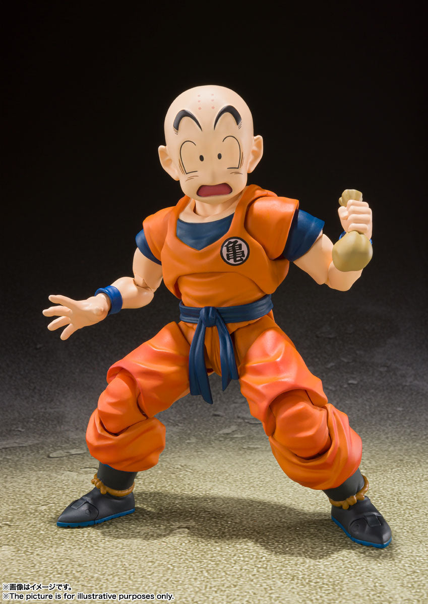 Dragon Ball Z S.H.Figuarts &quot;Krillin&quot; Earth&#39;s Strongest Man-Bandai-Ace Cards &amp; Collectibles