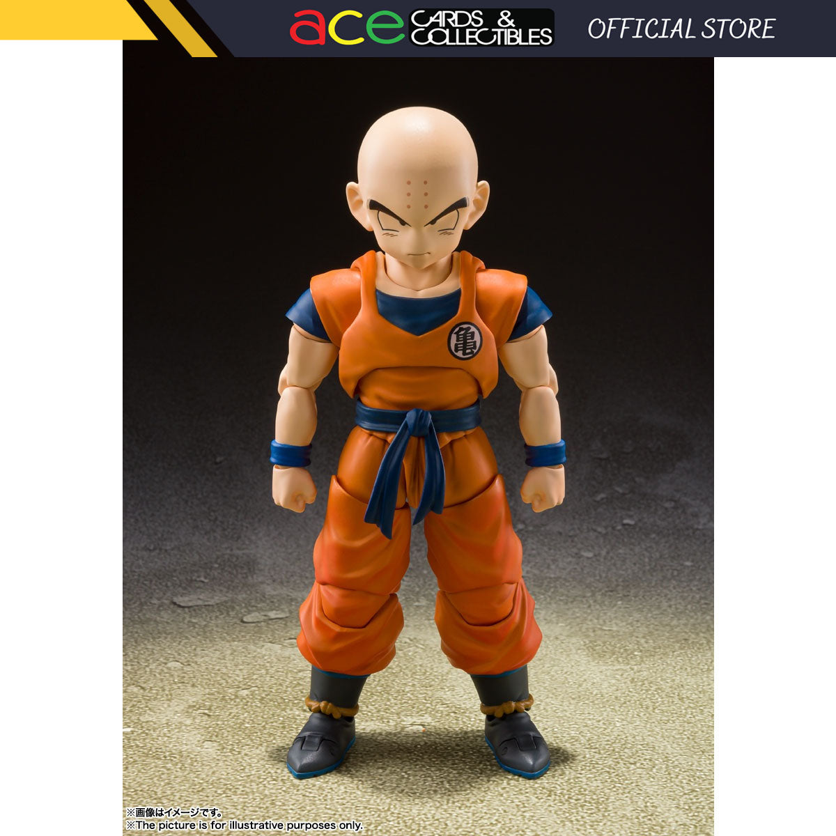 Dragon Ball Z S.H.Figuarts &quot;Krillin&quot; Earth&#39;s Strongest Man-Bandai-Ace Cards &amp; Collectibles