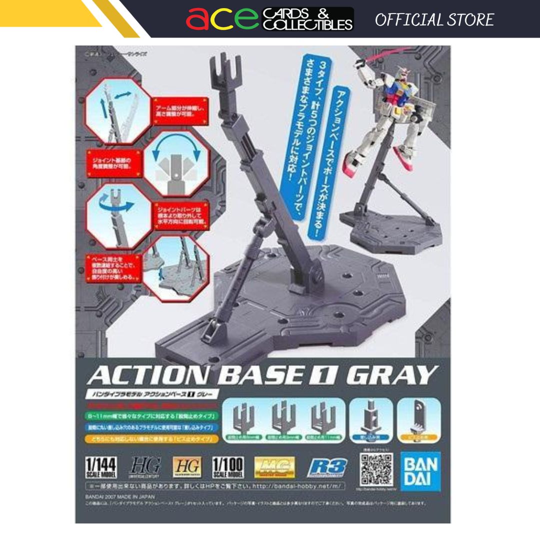 Gunpla 1/100 Action Base 1 Gray-Bandai-Ace Cards &amp; Collectibles