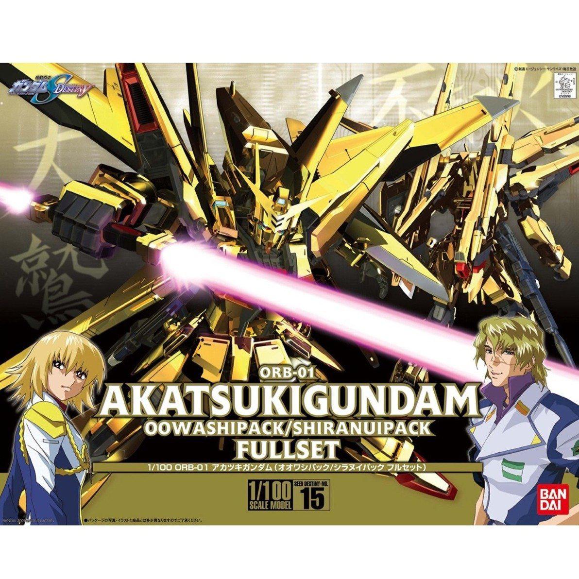 Gunpla 1/100 Seed Destiny Akatsuki Gundam Oowashi/Shiranui Full Set-Bandai-Ace Cards & Collectibles