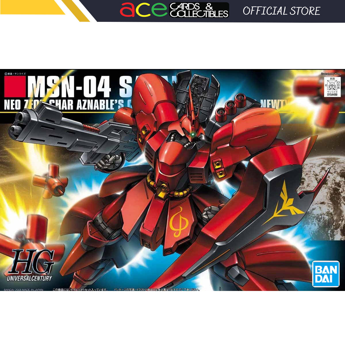 Gunpla 1/144 HGUC MSN-04 Sazabi-Bandai-Ace Cards & Collectibles