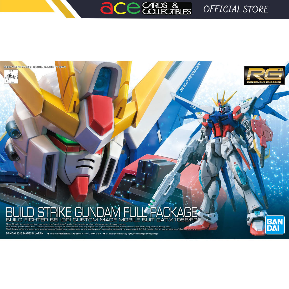 Gunpla 1/144 RG GAT-X105B / FP Build Strike Gundam Full Package-Bandai-Ace Cards & Collectibles