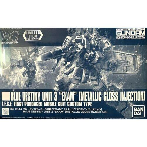 Gunpla HG 1/144 Blue Destiny Unit 3 Exam Gundam (Metallic Gloss Injection Color) Limited Item-Bandai-Ace Cards & Collectibles