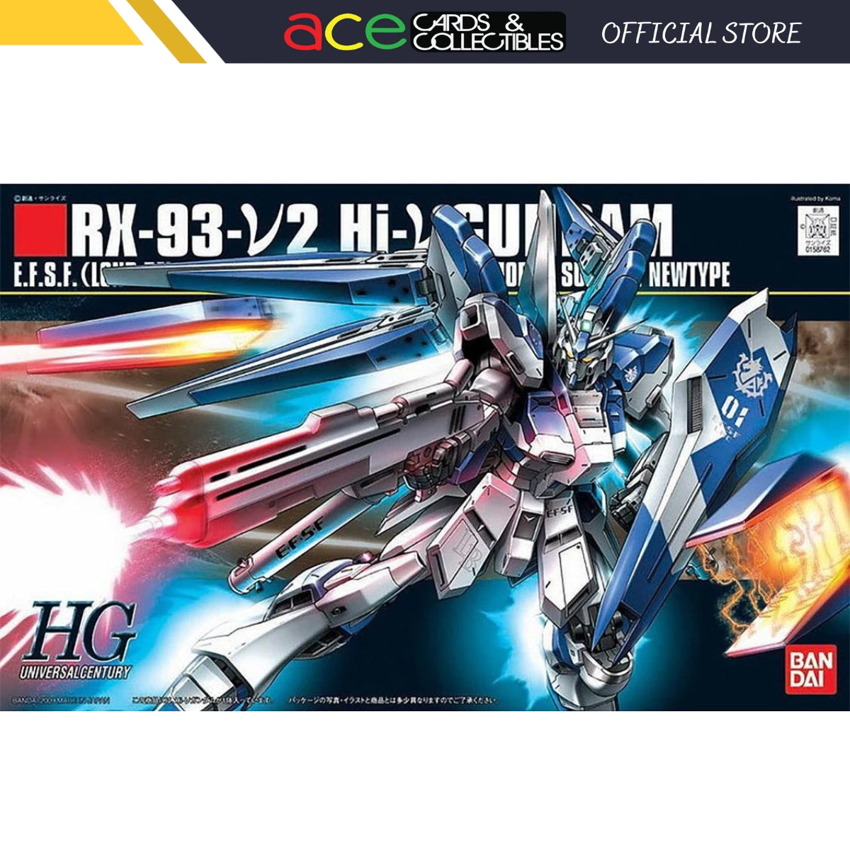 Gunpla HGUC 1/144 Hi-V Gundam-Bandai-Ace Cards & Collectibles