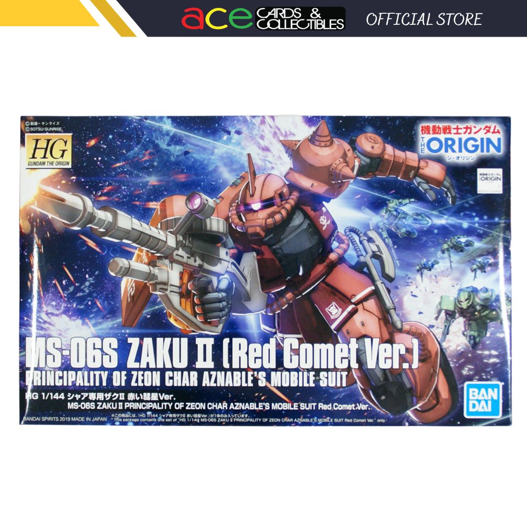Gunpla HGUC 1/144 MS-06S Zaku II (Red Comet Ver)-Bandai-Ace Cards &amp; Collectibles