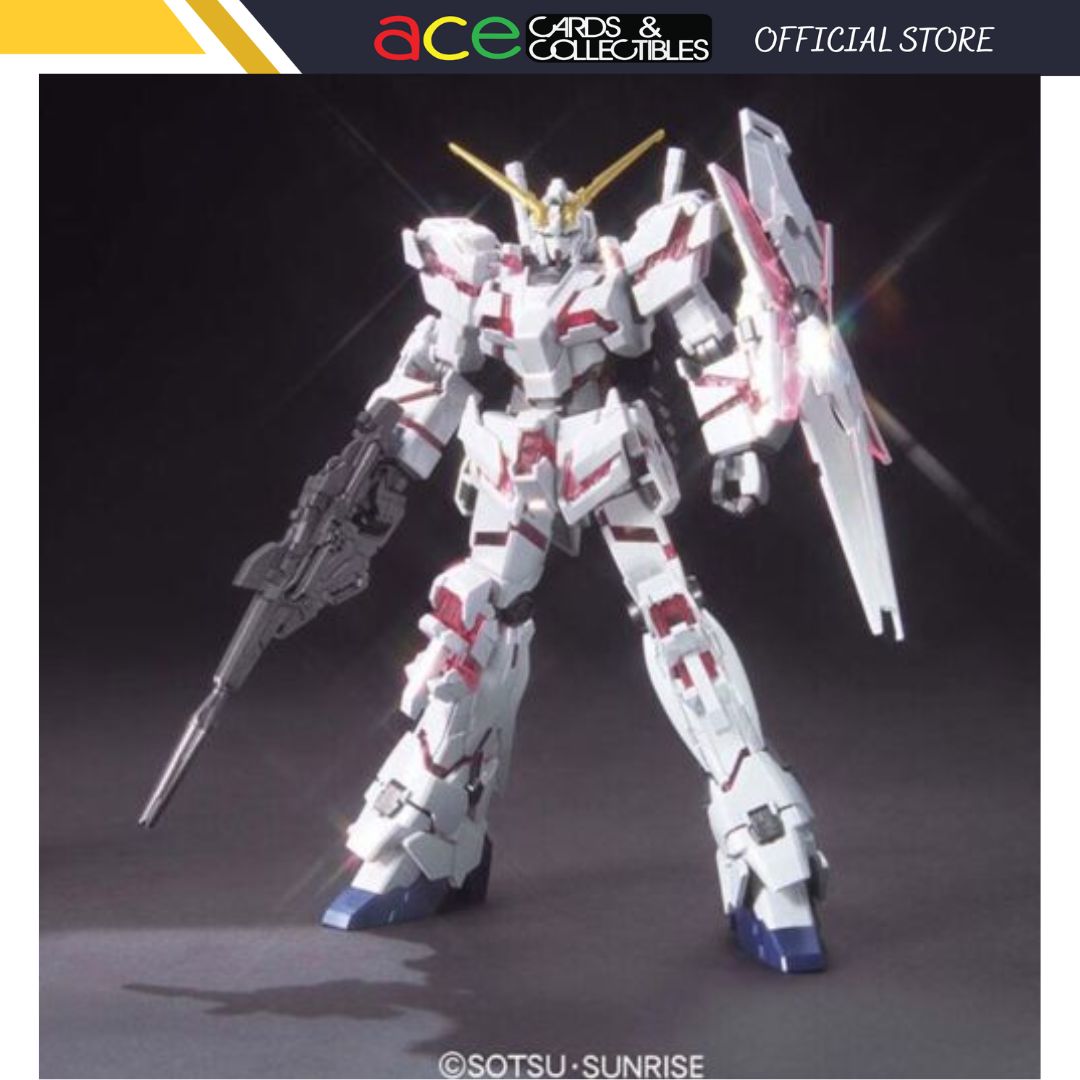 Gunpla HGUC 1/144 Unicorn Gundam Destroy Mode Titanium Finish Ver-Bandai-Ace Cards &amp; Collectibles