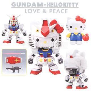 Gunpla Hello Kitty RX-78-2 Gundam [SD EX-Standard]-Bandai-Ace Cards &amp; Collectibles