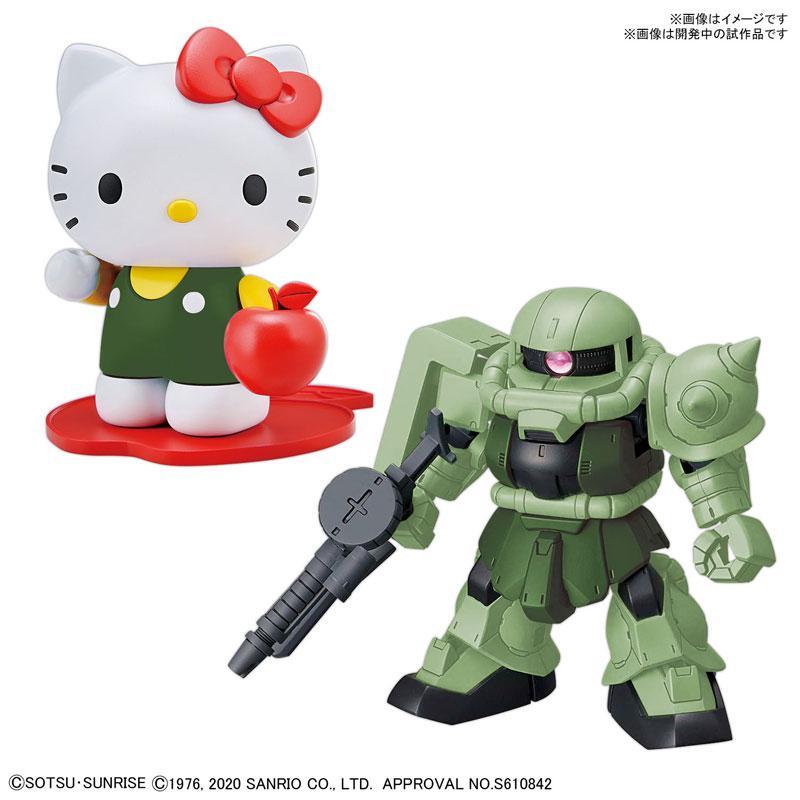 Gunpla Hello Kitty Zaku II [SD Gundam Silhouette]-Bandai-Ace Cards & Collectibles