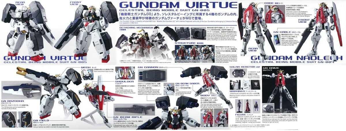 Gunpla MG 1/100 Gundam Virtue (Gundam Model Kits)-Bandai-Ace Cards &amp; Collectibles
