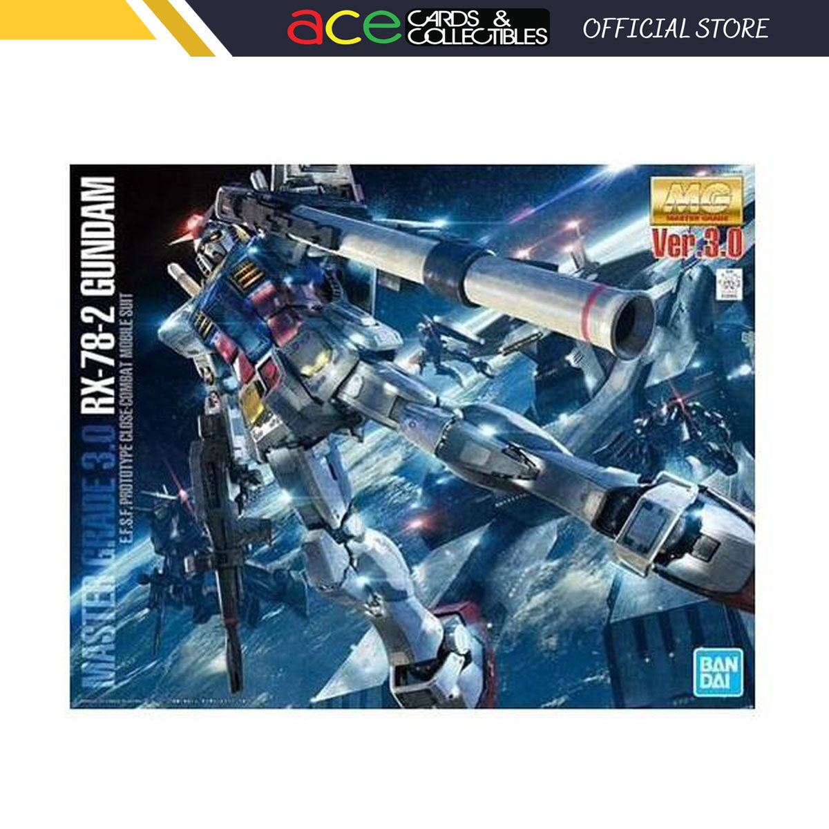 Gunpla MG 1/100 RX-78-2 Gundam Ver 3.0-Bandai-Ace Cards & Collectibles
