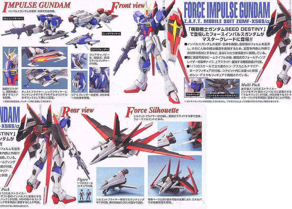 Gunpla MG ZGMF-X56S Force Impulse Gundam-Bandai-Ace Cards &amp; Collectibles