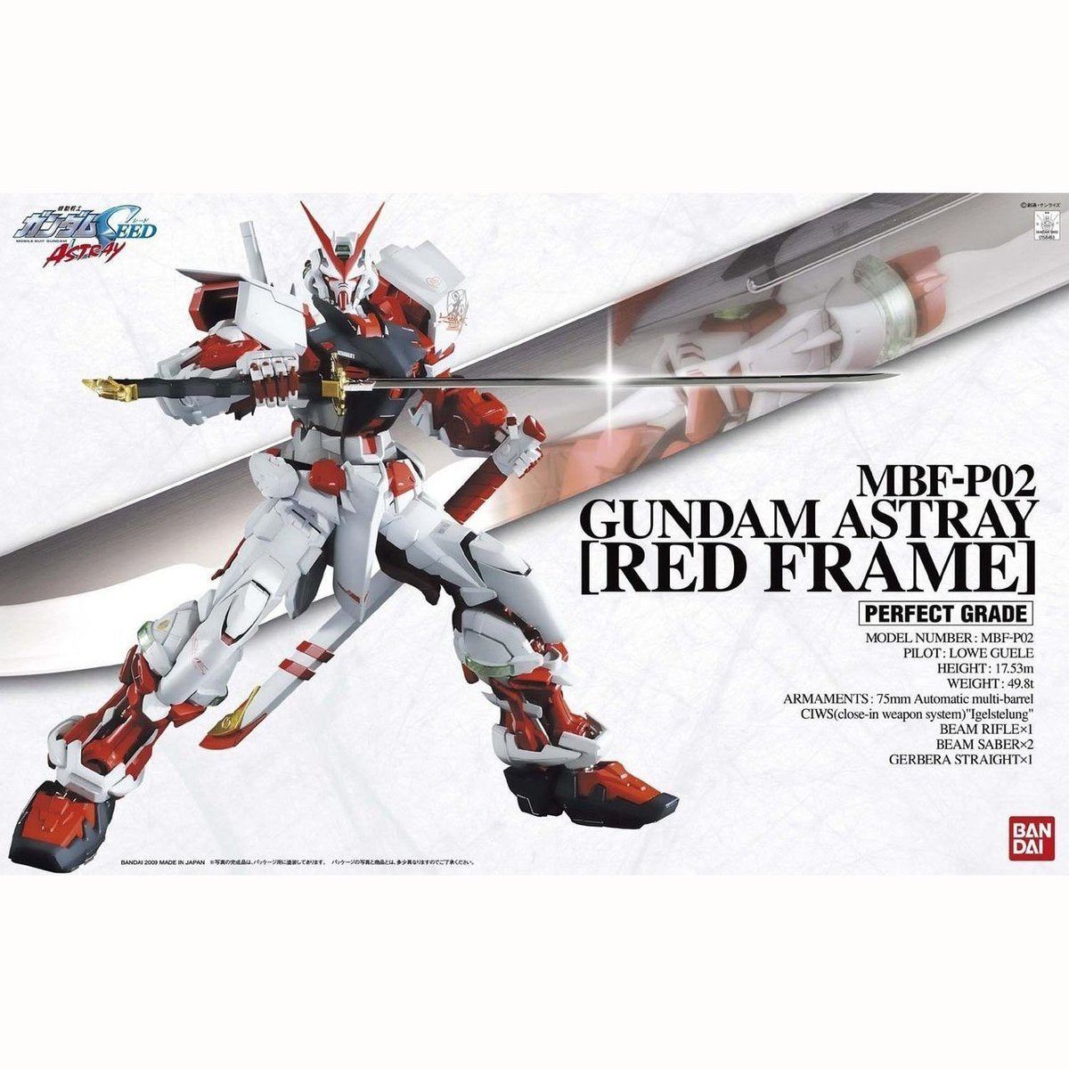 Gunpla PG 1/60 Gundam Seed Gundam Astray Red Frame-Bandai-Ace Cards & Collectibles