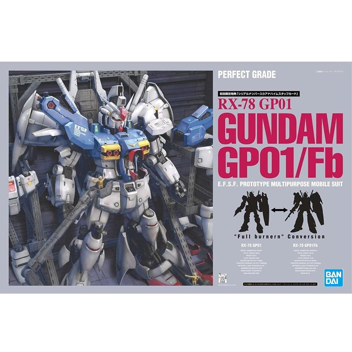 Gunpla PG 1/60 RX-78 Gundam GP-01/Fb-Bandai-Ace Cards &amp; Collectibles