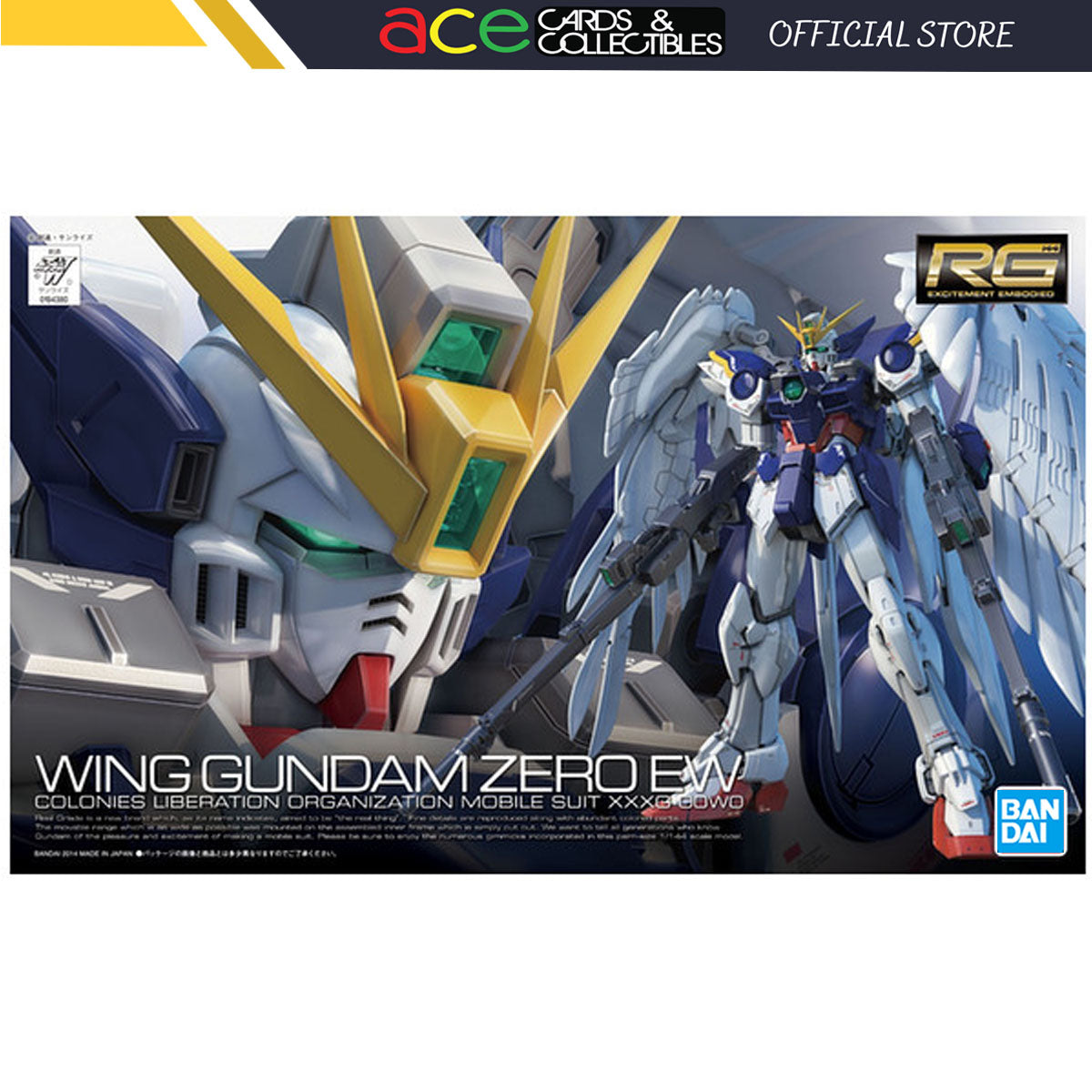 Gunpla RG 1/100 XXXG-00W0 Wing Gundam Zero EW-Bandai-Ace Cards &amp; Collectibles