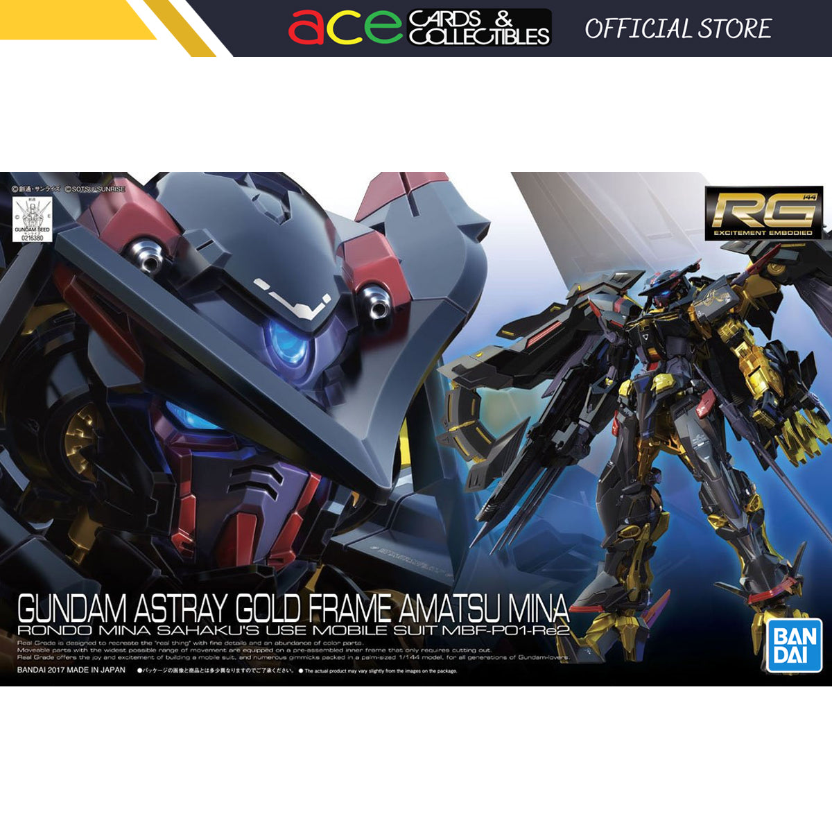 Gunpla RG 1/144 Gundam Astray Gold Frame Amatsu Mina-Bandai-Ace Cards & Collectibles