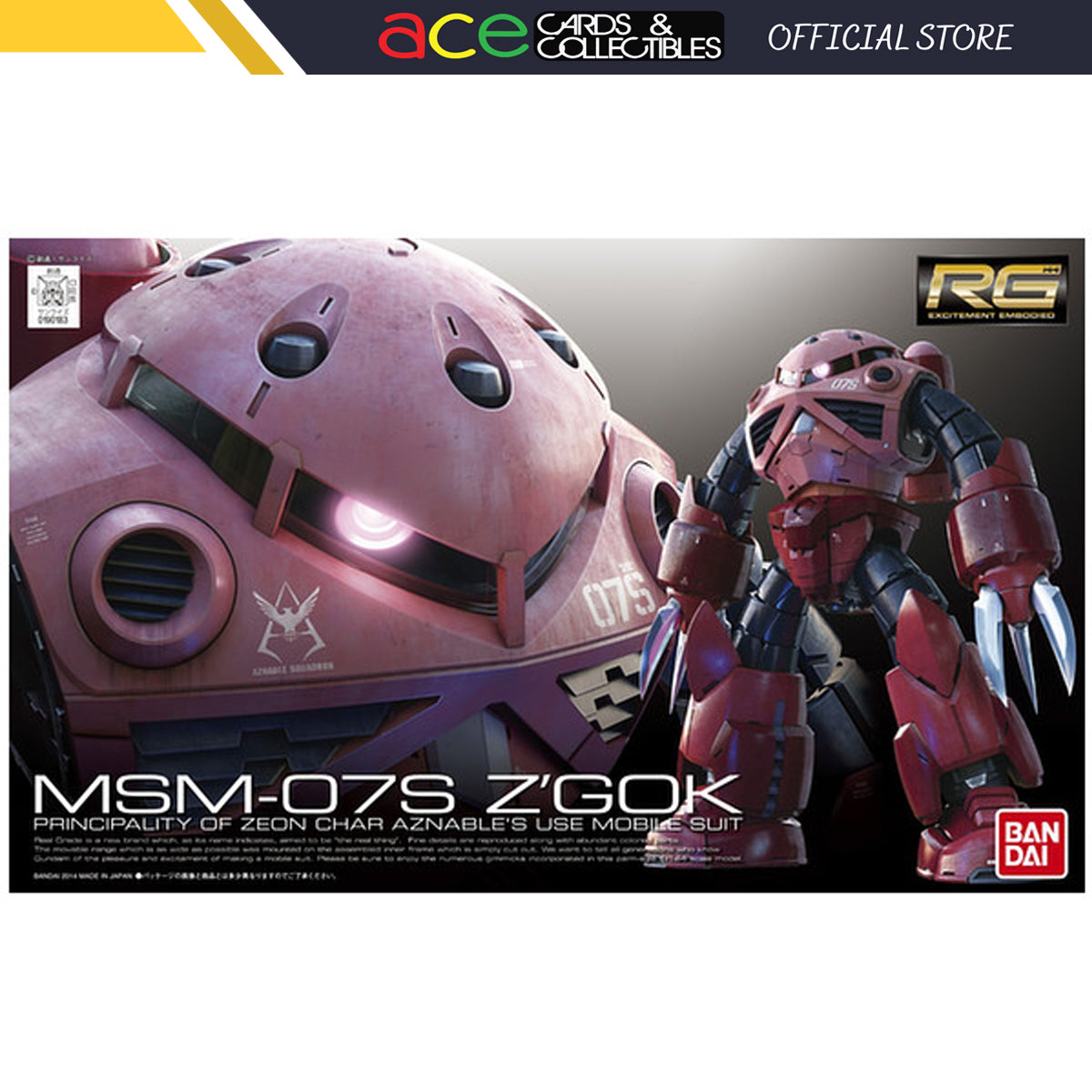 Gunpla RG 1/144 MSM-07S Char's Z'Gok-Bandai-Ace Cards & Collectibles