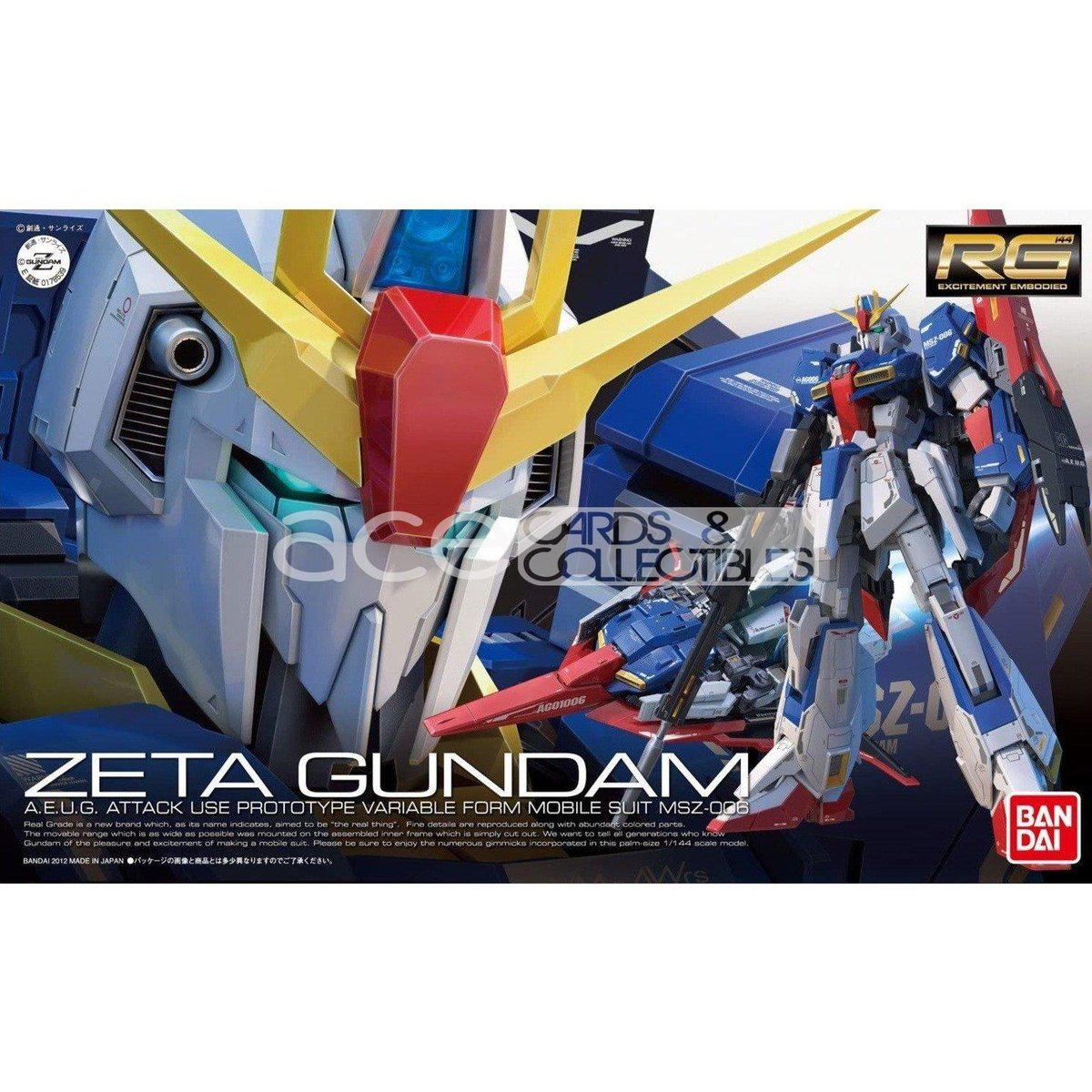 Gunpla RG 1/144 MSZ-006 Zeta Gundam-Bandai-Ace Cards &amp; Collectibles