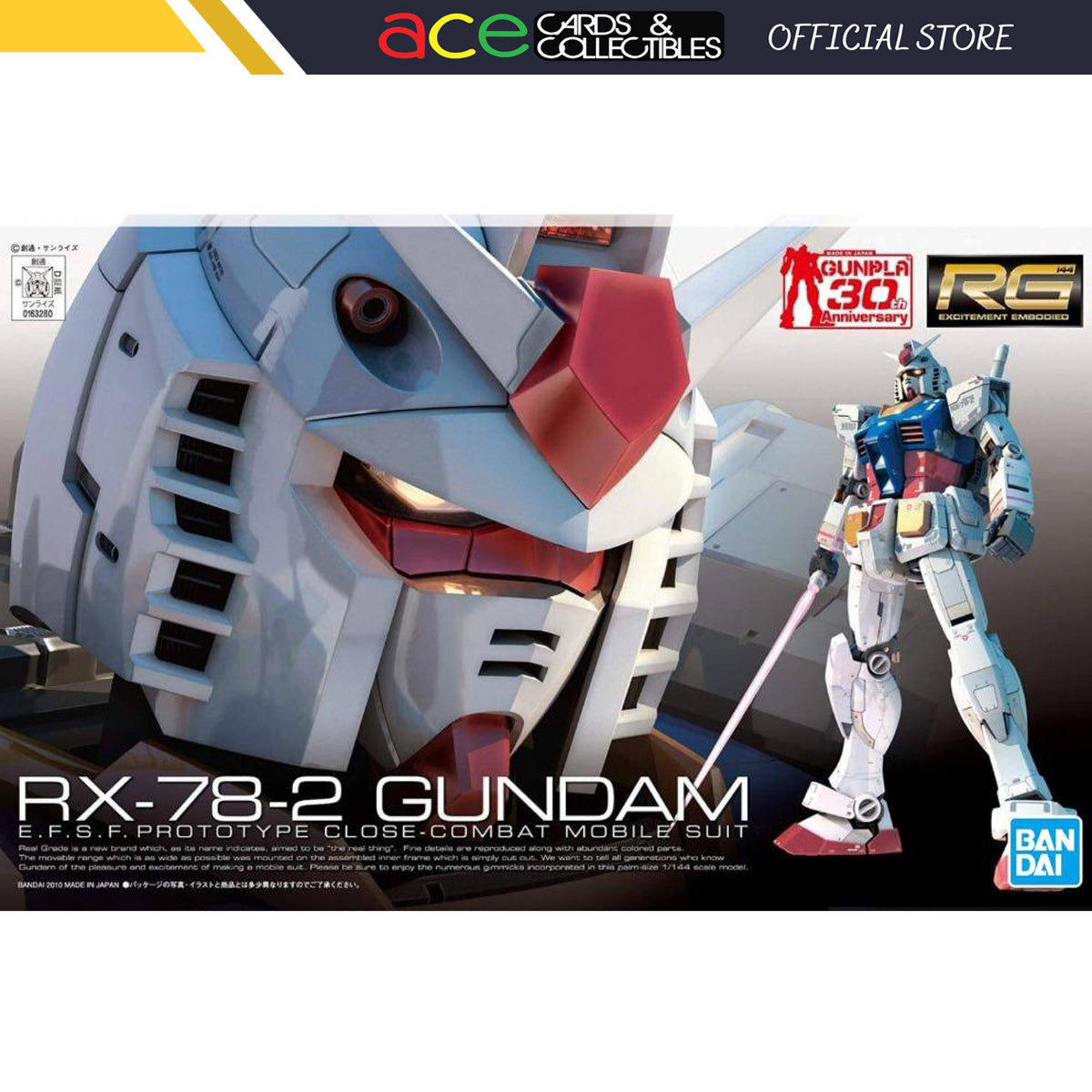 Gunpla RG 1/144 RX-78-2 Gundam-Bandai-Ace Cards &amp; Collectibles