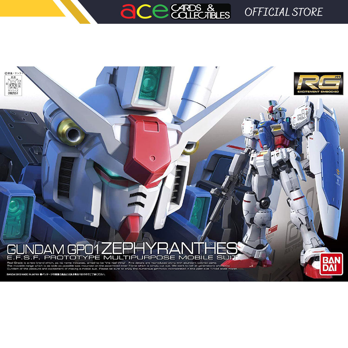 Gunpla RG 1/144 RX-78GP-01 Gundam GP01 Zephyranthes (Reissue)-Bandai-Ace Cards &amp; Collectibles