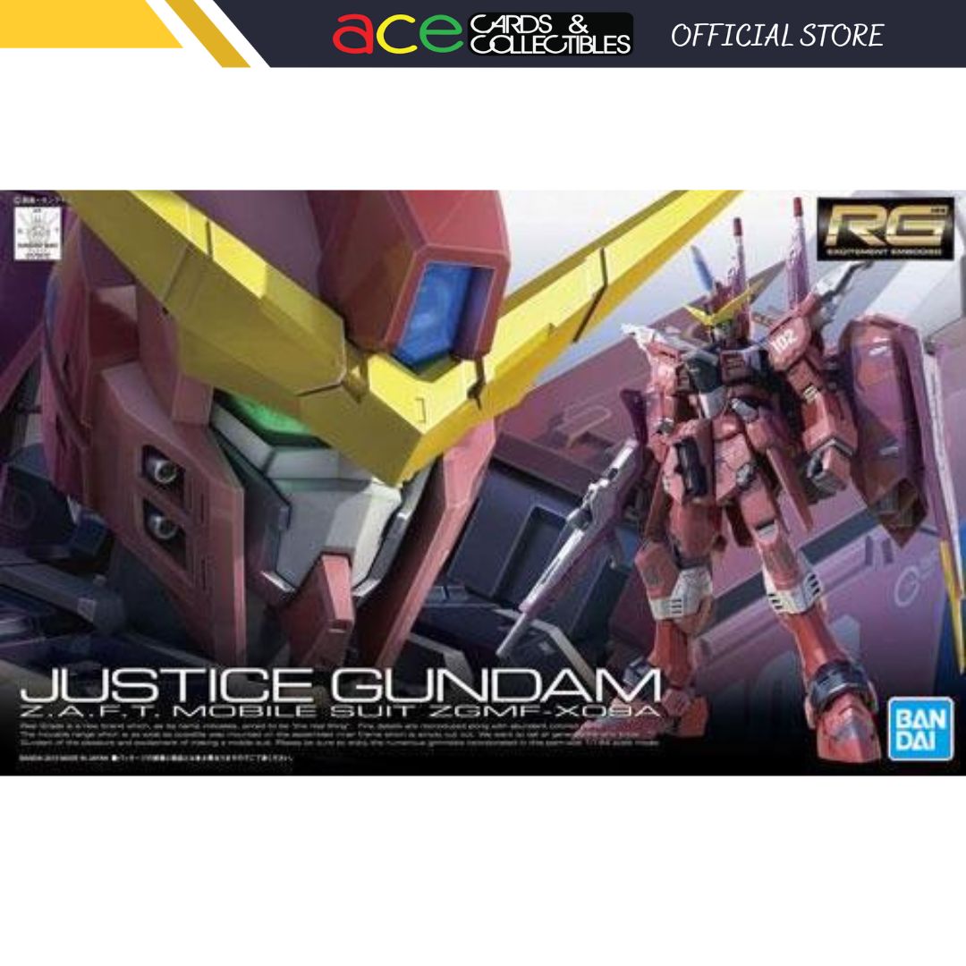 Gunpla RG 1/144 ZGMF-X09A Justice Gundam (Reissue)-Bandai-Ace Cards &amp; Collectibles