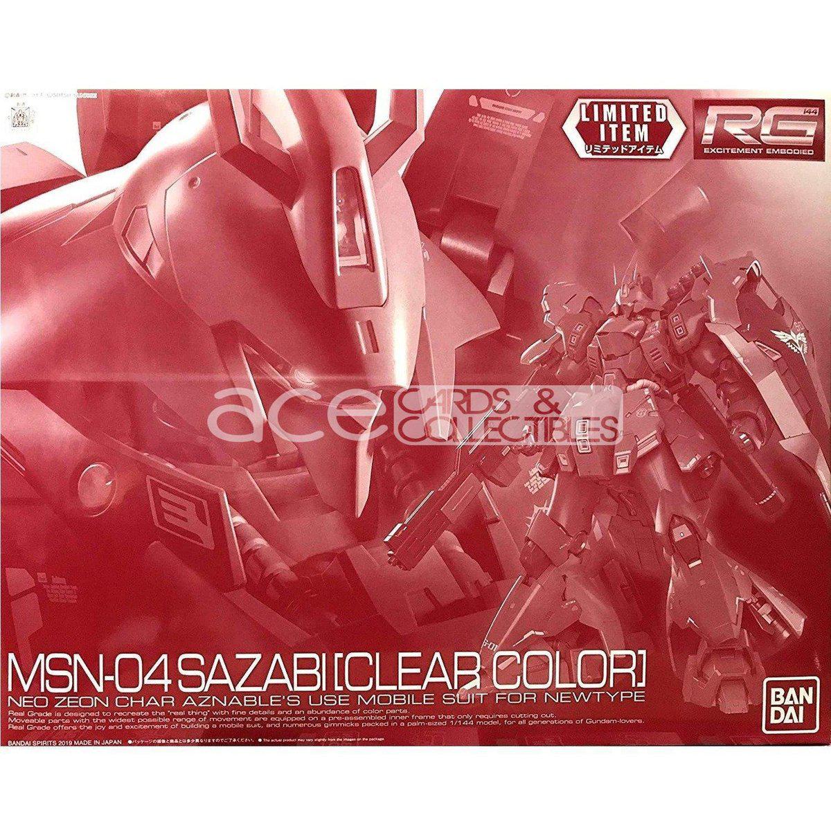 Gunpla RG MSN-04 Sazabi (Clear Color) Limited Item-Bandai-Ace Cards &amp; Collectibles