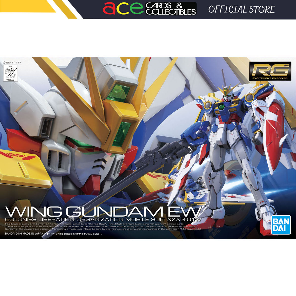 Gunpla RG XXXG-01W Wing Gundam EW ( Gundam Model Kits )-Bandai-Ace Cards & Collectibles