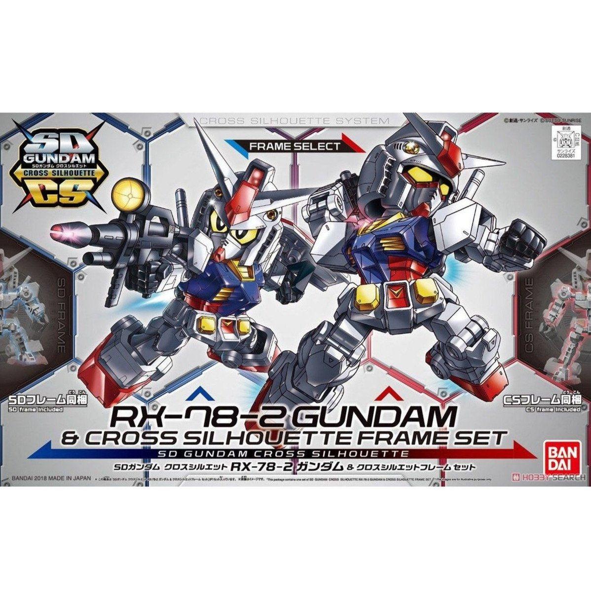 Gunpla SD Gundam Cross Silhouette RX-78-2 & Cros Silhouette Frame Set-Bandai-Ace Cards & Collectibles