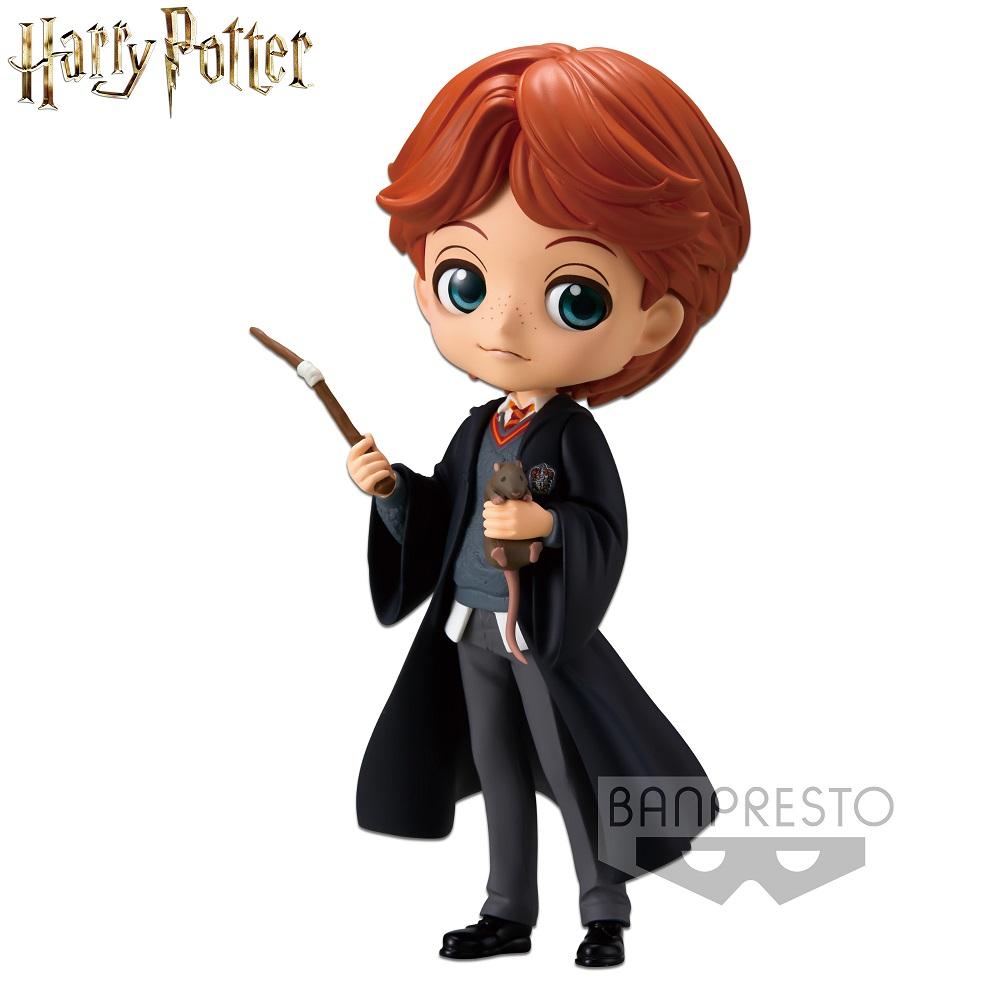 Harry Potter Q Posket &quot;Ron Weasley&quot; with Scabbers-Bandai-Ace Cards &amp; Collectibles