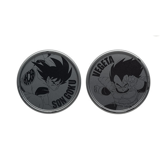 Ichiban Kuji Dragon Ball EX Super Decisive Battle of the World Division!! G Prize - &quot;Son Goku &amp; Vegeta&quot; Metal Pair Coaster-Bandai-Ace Cards &amp; Collectibles