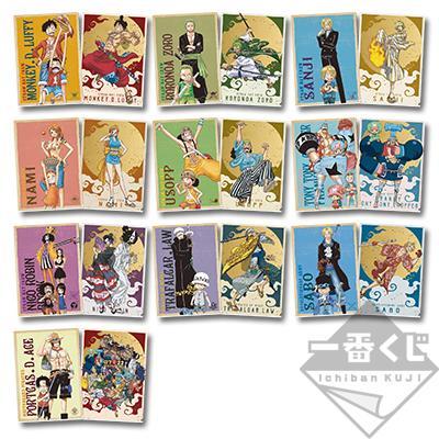 One Piece Stampede, 2 cards Luffy Nami Zoro Robin BANDAI MADE IN JAPAN  Japanese