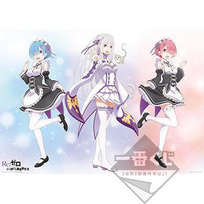 Ichiban Kuji Re: Zero Starting Life in Another World -The Story Is To Be Continued- &quot;Prize D -Poster&quot;-Bandai-Ace Cards &amp; Collectibles
