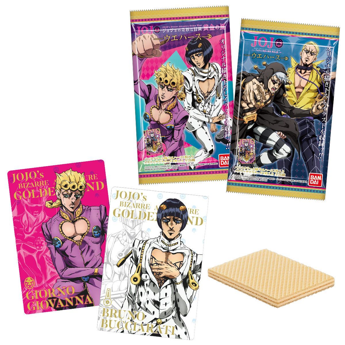 JoJo's Bizarre Adventure Golden Wind Wafers-Single Pack (Random)-Bandai-Ace Cards & Collectibles