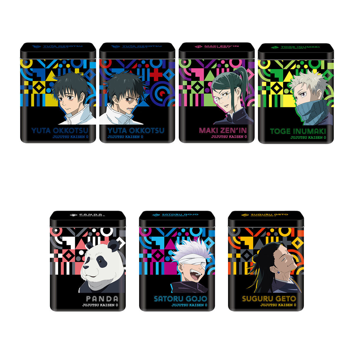 Jujutsu Kaisen Candy Can Collection-Complete Set of 7 (7Tins)-Bandai-Ace Cards &amp; Collectibles
