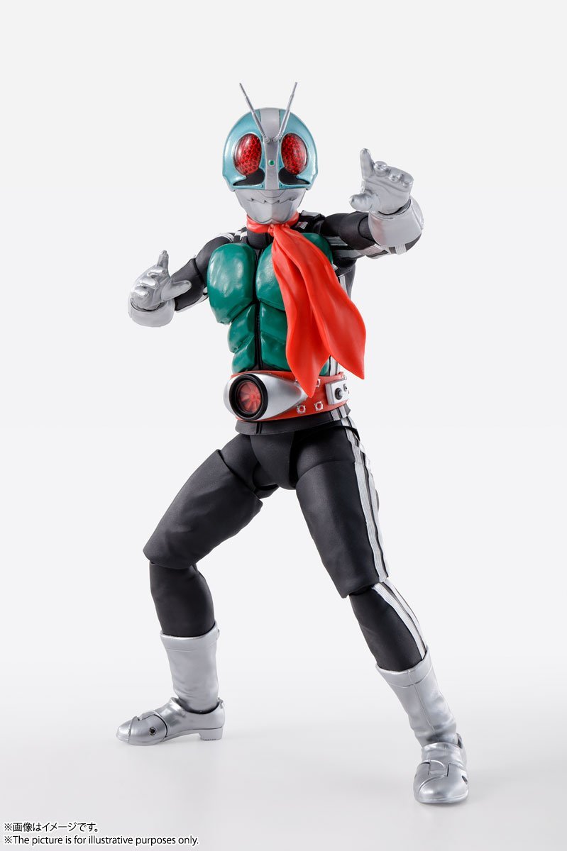Kamen Rider S.H.Figuarts "New No. 1 - 50th Anniversary Ver." SHINKOCCHOUSEIHOU (True Bone Carving Method)-Bandai-Ace Cards & Collectibles