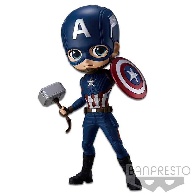 Marvel Q Posket "Captain America" (Ver. A)-Bandai-Ace Cards & Collectibles