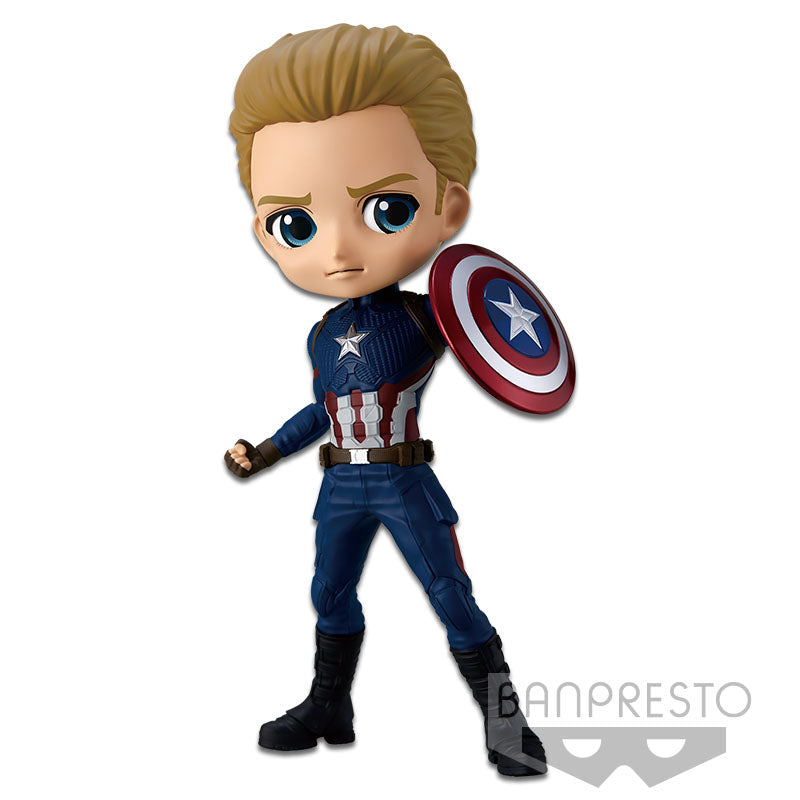 Marvel Q Posket "Captain America" (Ver. B)-Bandai-Ace Cards & Collectibles