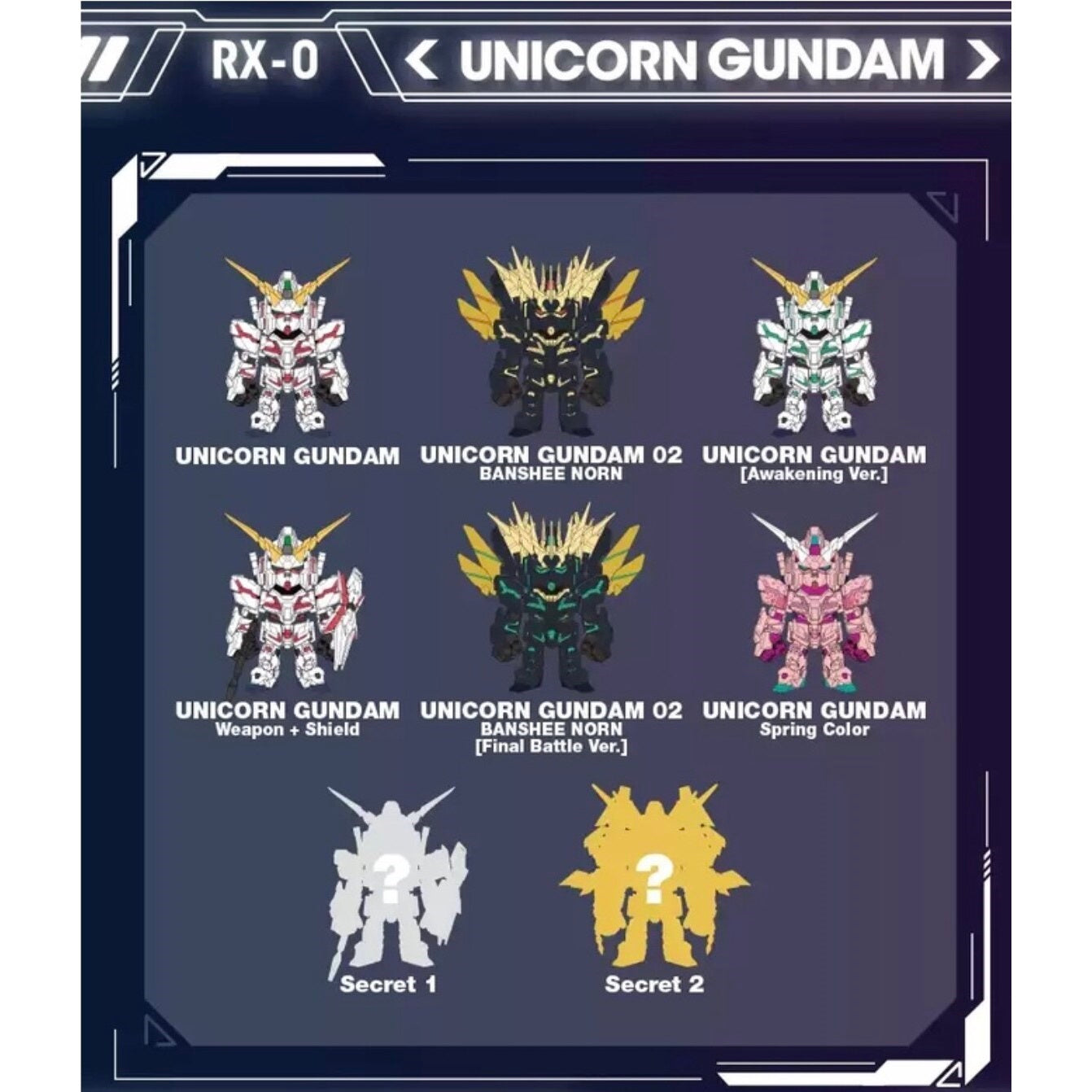 GUNDAM RX-0 Unicorn QMSV Mini-Single Box (Random)-Bandai Namco-Ace Cards & Collectibles