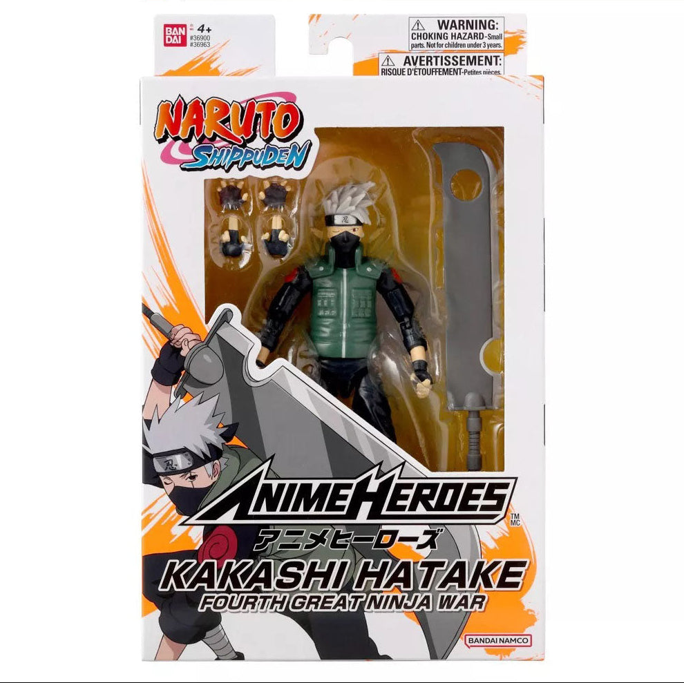 Naruto Shippuden Anime Heroes "Kakashi Hatake" Fourth Great Ninja War Action Figure-Bandai-Ace Cards & Collectibles