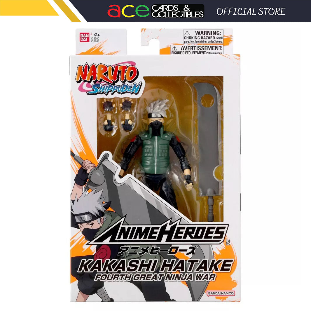 Naruto Shippuden Anime Heroes "Kakashi Hatake" Fourth Great Ninja War Action Figure-Bandai-Ace Cards & Collectibles