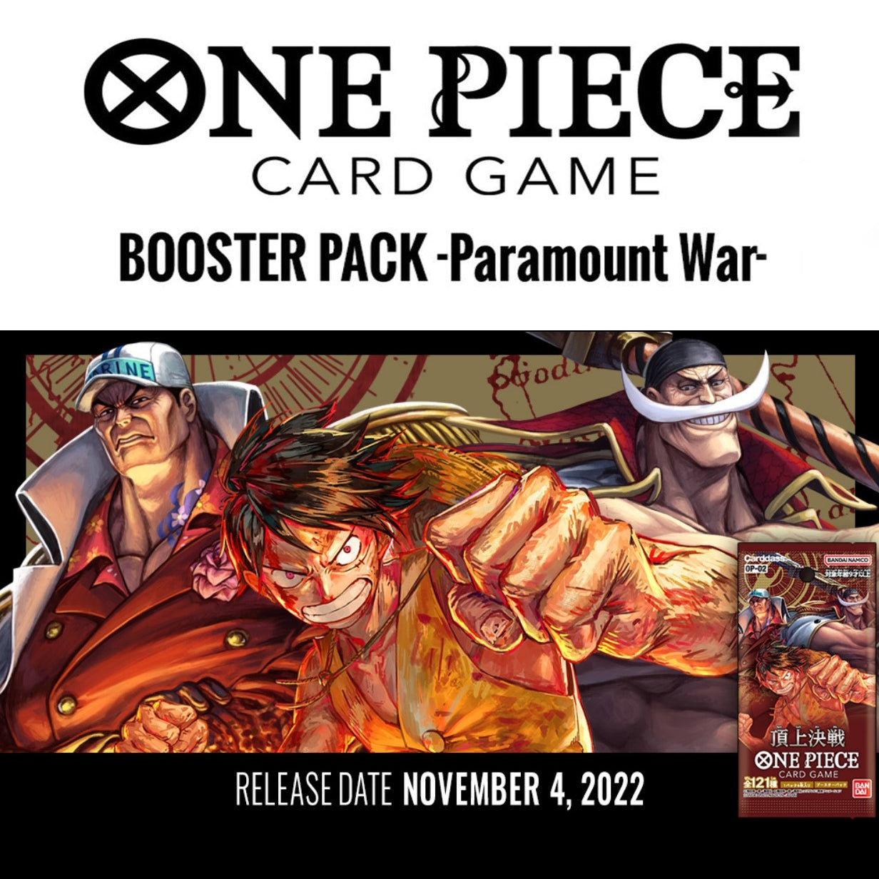 one piece tcg paramount war booster box op 02 OP02 - - The new color Black One Piece OP02 Paramount War