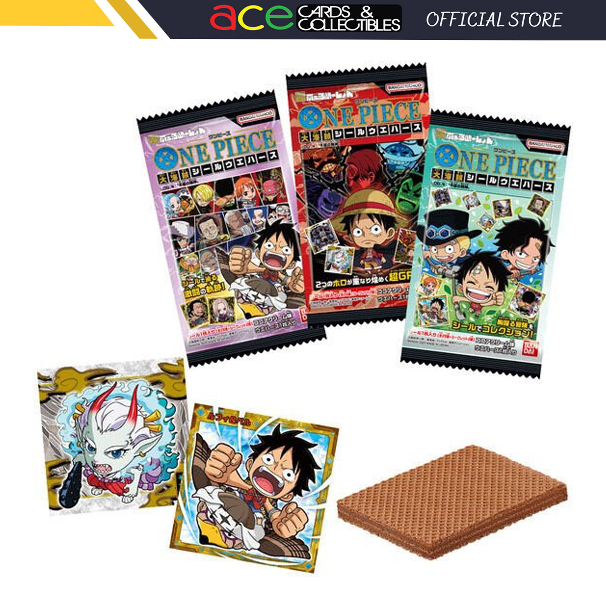 One Piece Great Pirate Seal Wafer Log.4-Single Pack (Random)-Bandai-Ace Cards & Collectibles