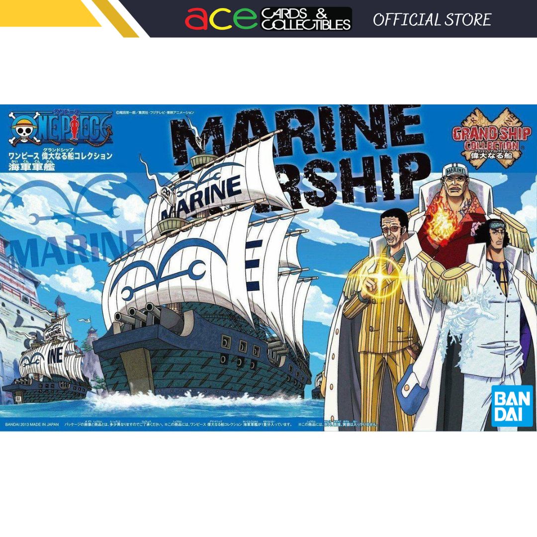 One Piece Plastic Model Kit Grand Ship Collection Marine Warship-Bandai-Ace Cards &amp; Collectibles