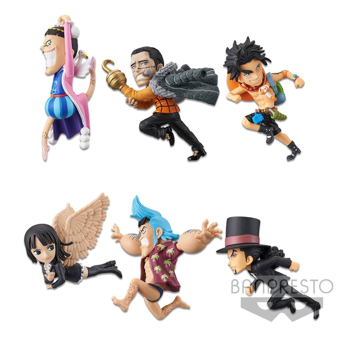 One Piece World Collectable Figure -History Relay 20th- Vol. 2-Complete Set of 6-Bandai-Ace Cards &amp; Collectibles