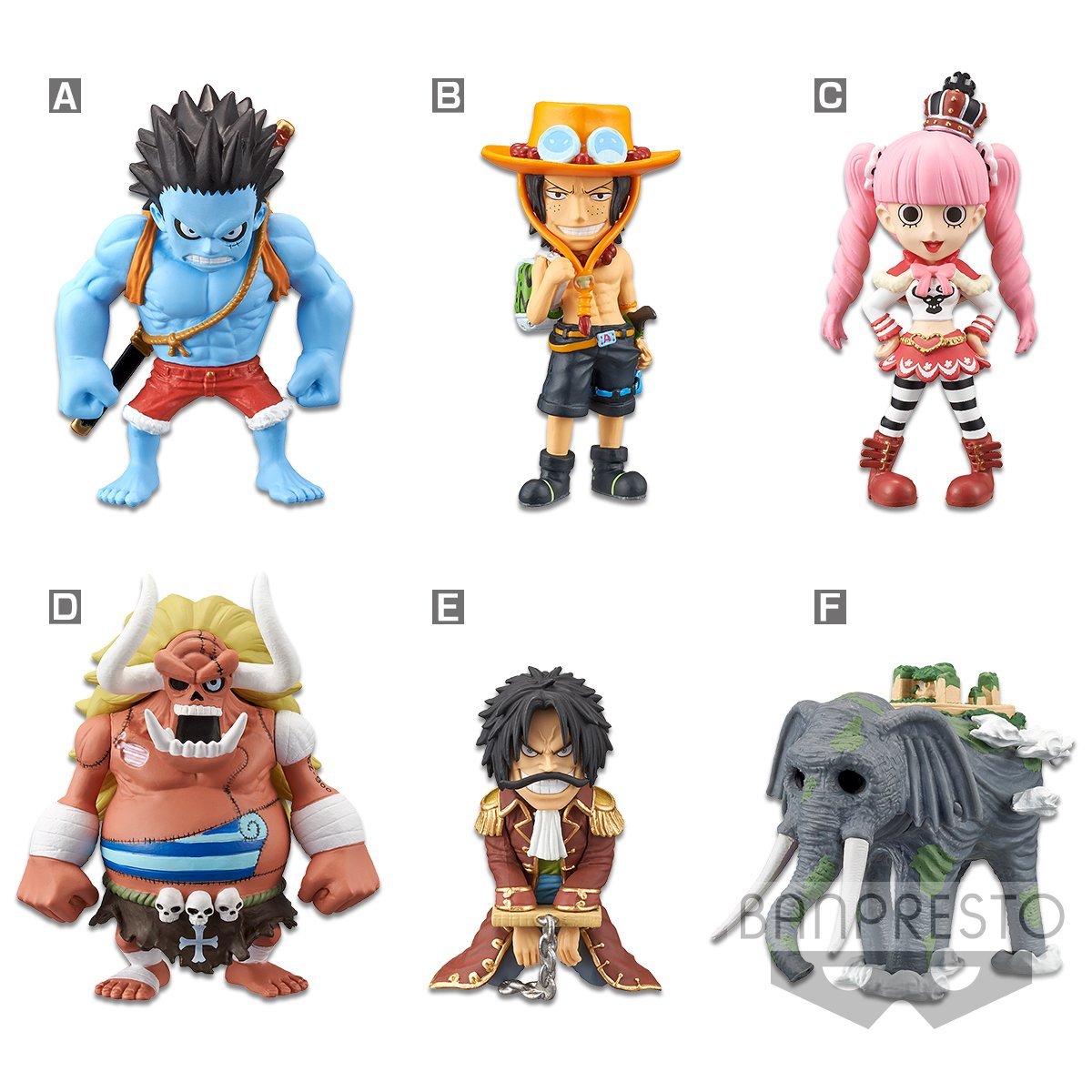 One Piece World Collectable Figure Treasure Rally Vol. 2-Complete Set of 6-Bandai-Ace Cards &amp; Collectibles